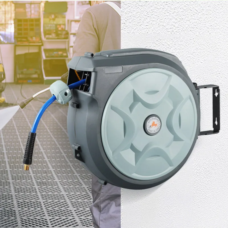 Manufacturer Supplies Automatic Telescopic Pipe Reel Air Drum Car Beauty Trachea Reel Automatic Telescopic High Pressure Air