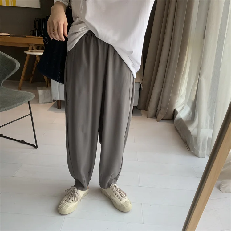 

Женские шифоновые брюки для похудения, новинка 2023 года, летние модные драпированные брюки-морковки для фигуры типа «груша», повседневные, из полиэфирного волокна