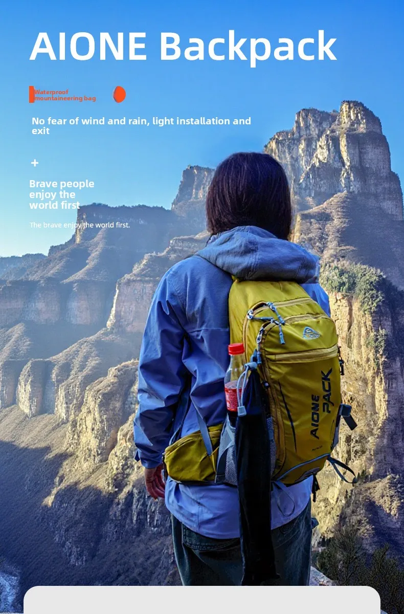 

AIONE New Upgraded Outdoor Professional Cycling Backpack 25 Liters Hiking Mountaineering Bag Carrying System Waterproof Backpack