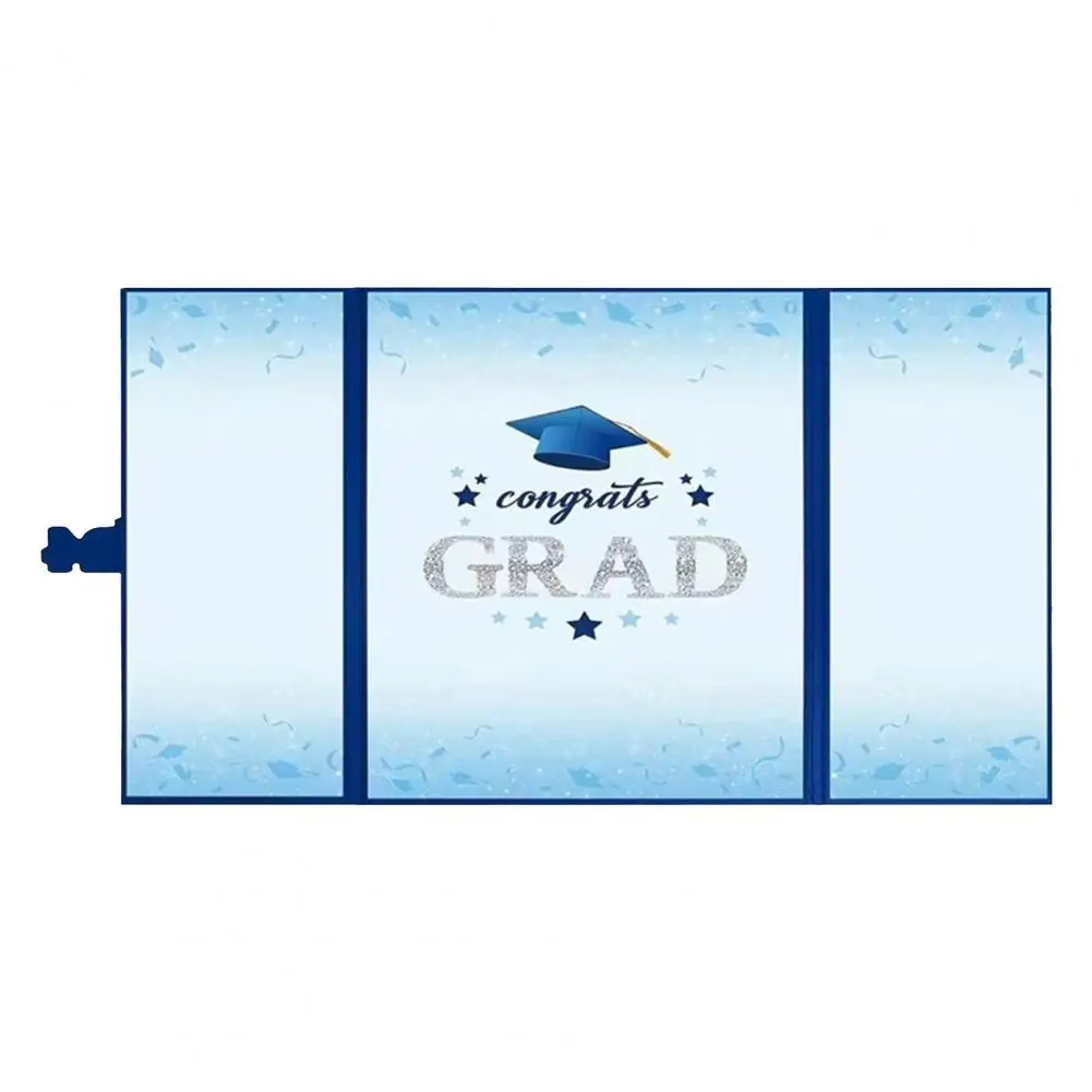 Graduation Signed Book Class of 2024 Graduation Signature Book Black Golden Certificate Guest Book Alternative for Friends