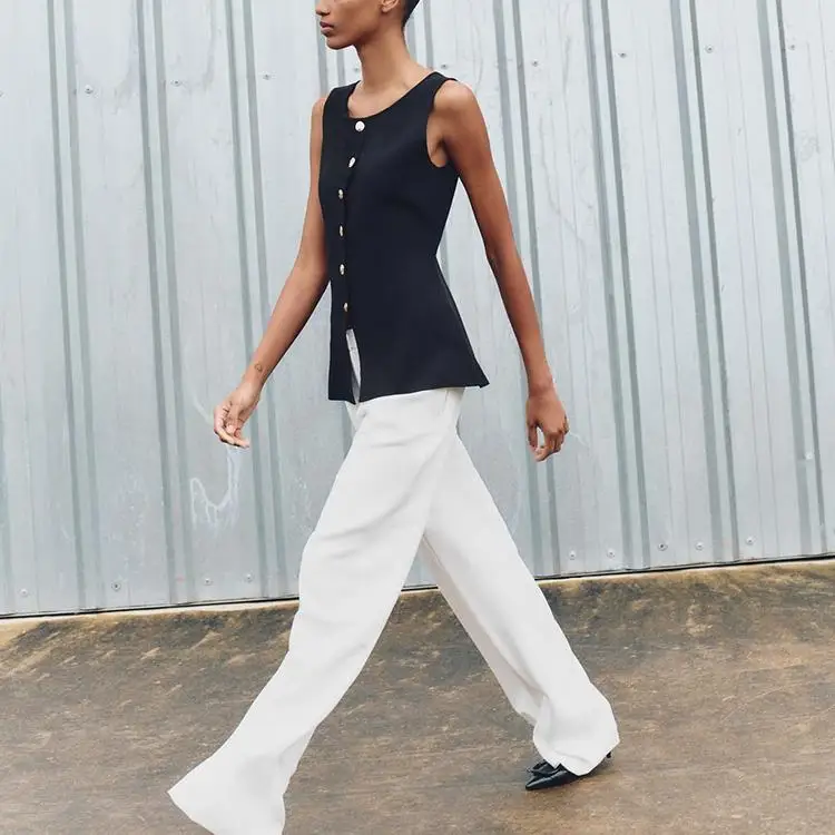 عارضة الذهب زر ديكور شقة إبرة سترة جديد وصول الربيع المرأة Faion الشارع Sle قطعة واحدة العادية طول لون نقي