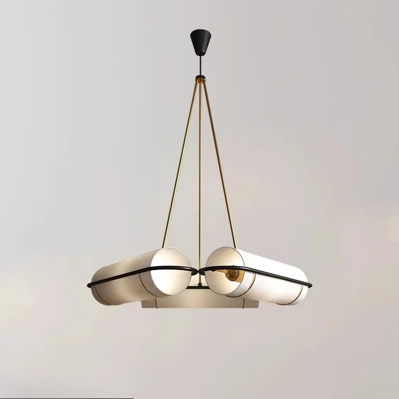 White Acrylic Pendant Lights Innovative Post-modern Minimal Design Black Gold Trendy Decor Restaurant Dining Table Lamp Ceiling
