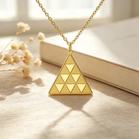 HIPEE Guanches Pintadera Collier Canarien en Acier Inoxydable, Collier Symbole des Îles Canaries, Bijou Ethnique Vintage, Amulette 3
