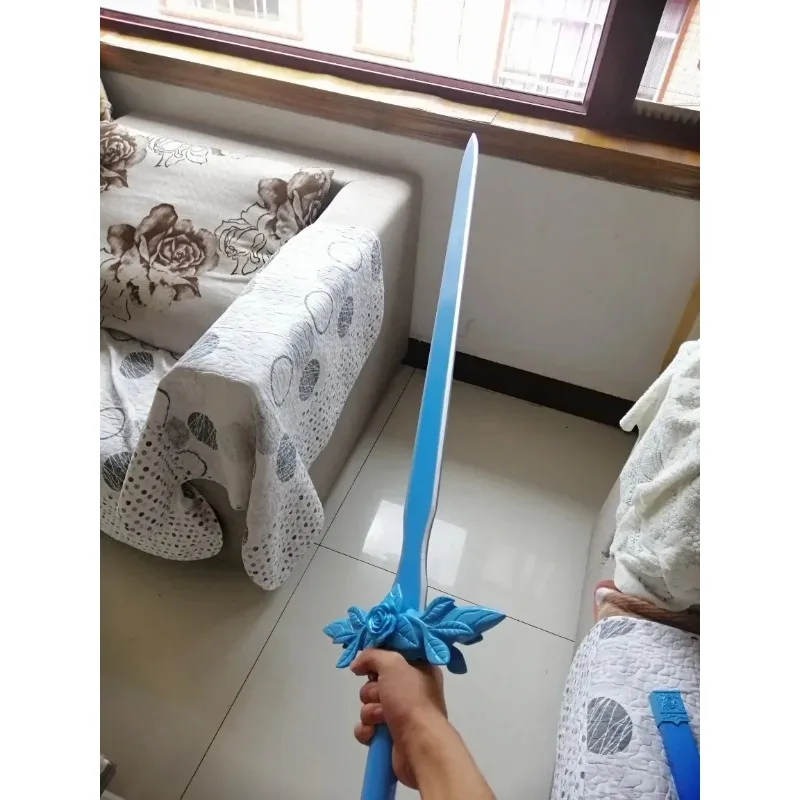 111cm Deus Domínio Eugeo Verde Azul Rosa Espada de Madeira Modelo Anime Prop Cosplay Anime Prop