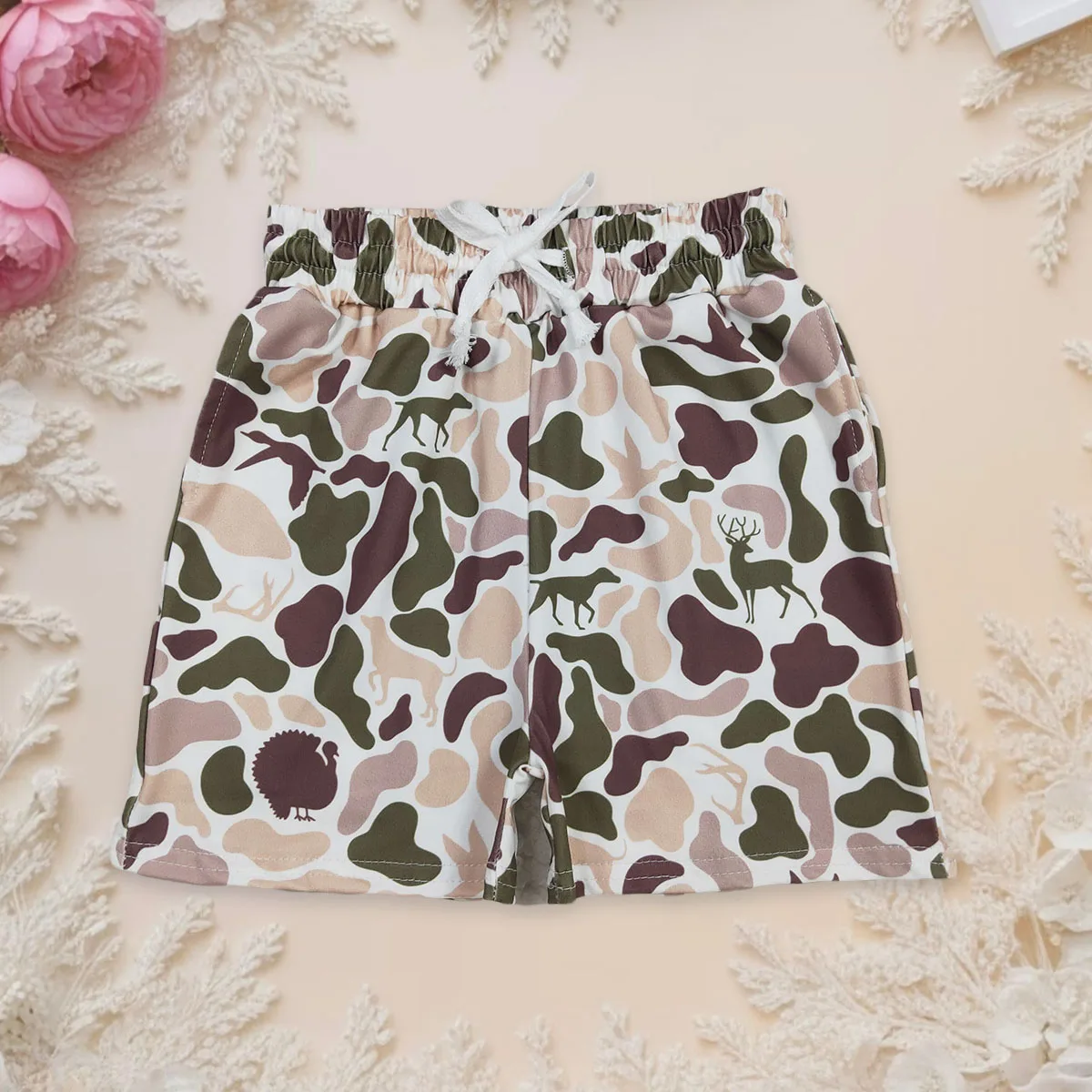 

Kids Shorts Baby Boys Southern Hunting Ducks Deer Camo Pockets Shorts Bottom Summer Boutique Children's Clothing Wholesale