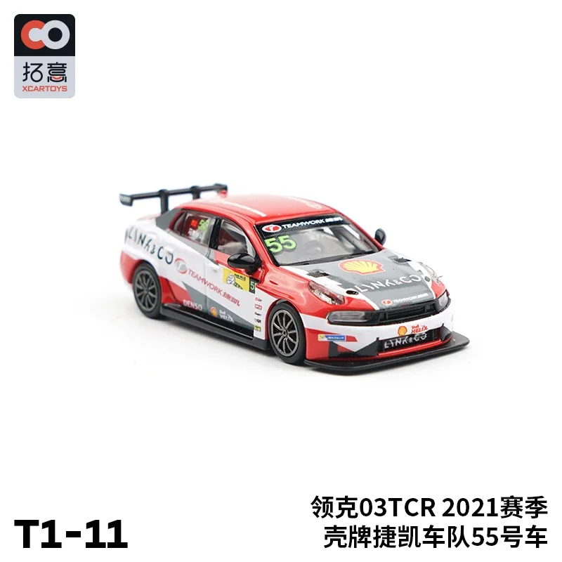 XCARTOYS 1/64 Lynk & Co 03 TCR Shell Jet Kai Fleet modelo de coche de aleación, colección de juguetes decorativos para niños, regalos para niños