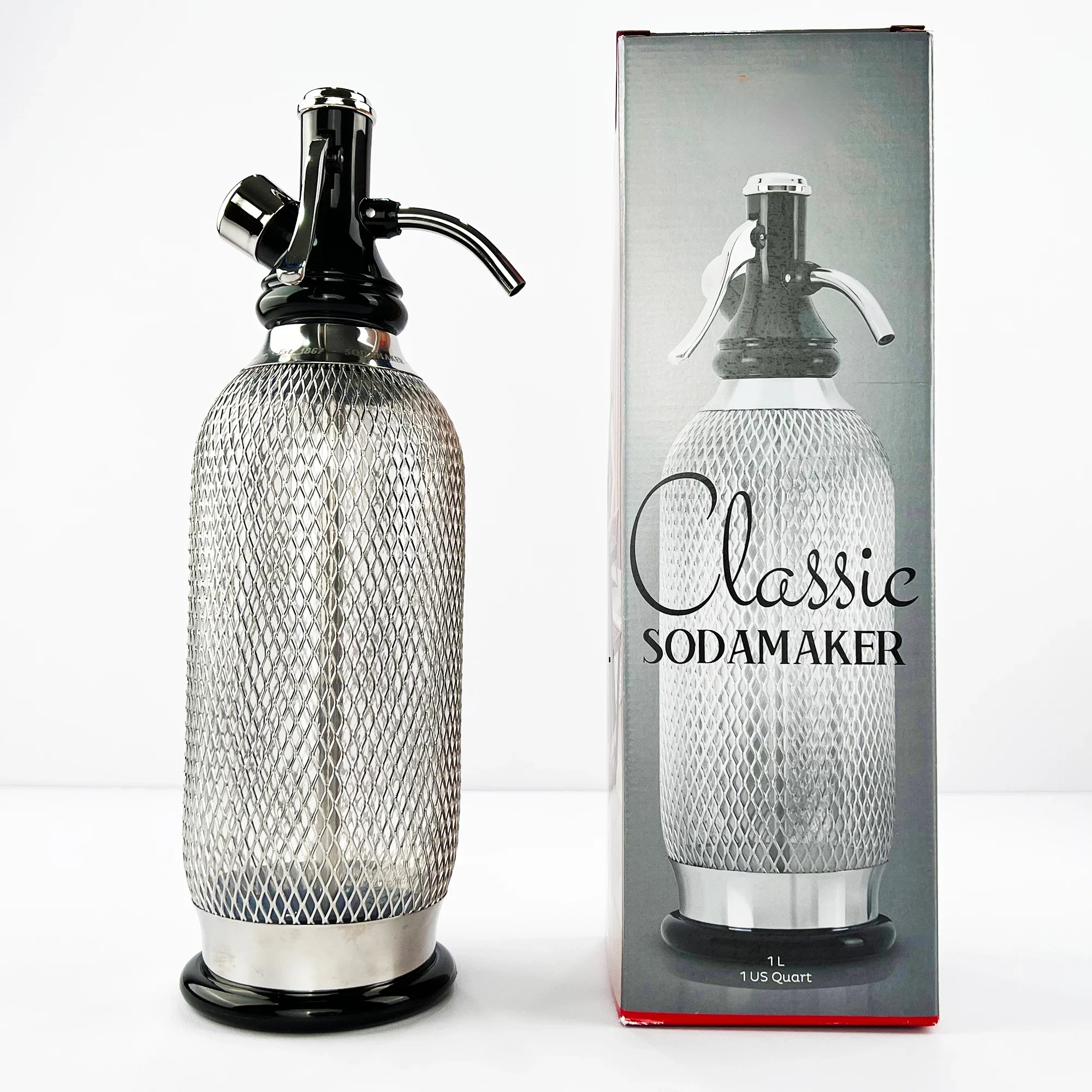 ISI Soda Siphon/Soda Carbonate Bottle/Sparkling Water Maker/Grid Classic Soda Siphon