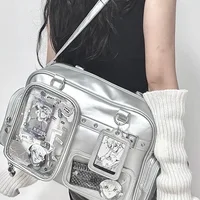 Bolso con etiqueta de luz oculta para concierto, bolso Ita, bolsos cruzados, bolso de hombro grande Y2K, bolso de hombro para mujer, bolso Itabag, bolso de estudiante