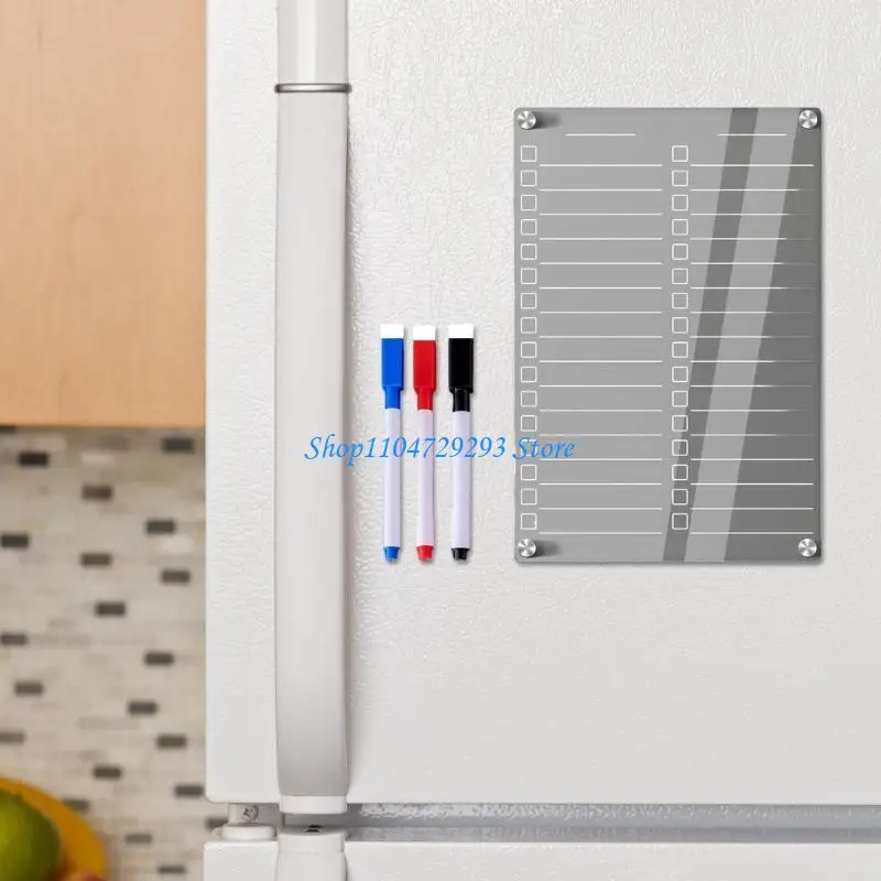 Y2GD Acrylic Dry Erases Board for Refrigerator with Reusable To Do Lists