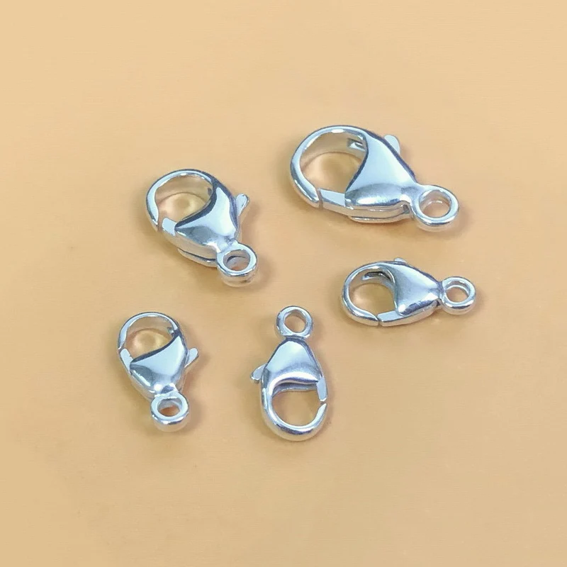 925 Sterling Silver Oval Trigger Clasp Silver Clasp for Bracelet Necklace Jewelry Making Handmade DIY Silver Accessories