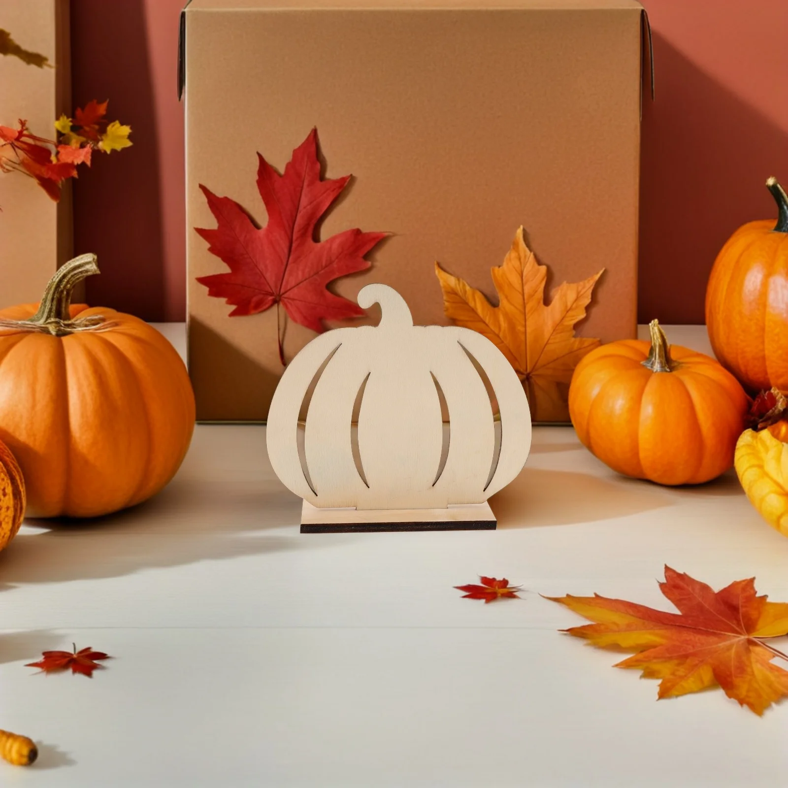 

10pcs Pumpkin Decorations For Autumn Fall Crafts Unfinished Wood Pumpkins To Paint Rustic Farmhouse Table Centerpieces