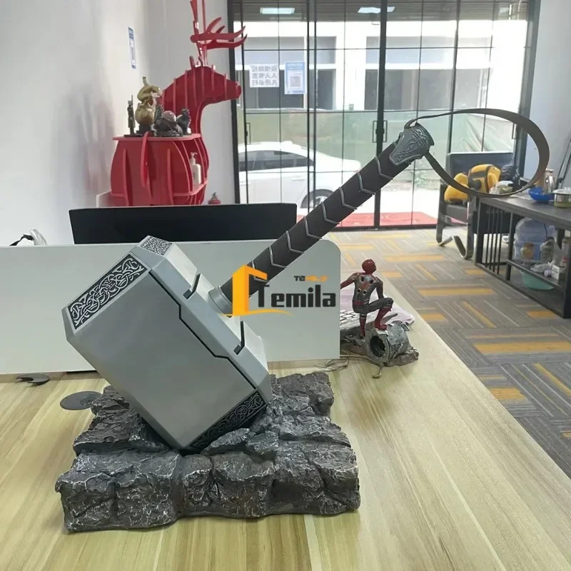 44cm 1/1 Superhero Costume Props Thor Hammer Resin Pendant Cosplay Prop Party Stage Performance Prop Movie Peripherals