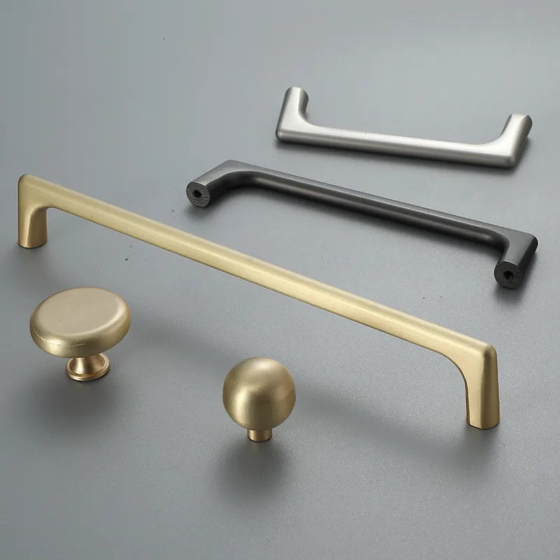 KK&FING Pearl Gray Gold Zinc Alloy Cabinet Knobs And Handles Solid Drawer Knobs Kitchen Cupboard Pulls Furniture Handle Hardware