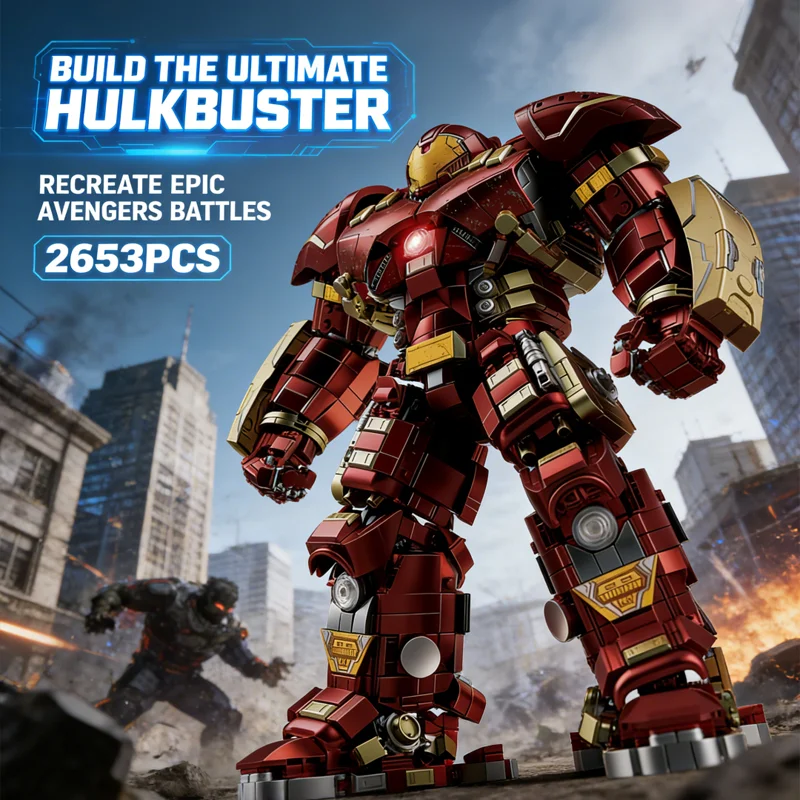 

Новый конструктор Iron Heroes 2026: Набор фигурок для сборки, игрушка DIY STAM для мальчиков и взрослых, подарок на день рождения, развивающий конструктор, 2653 детали