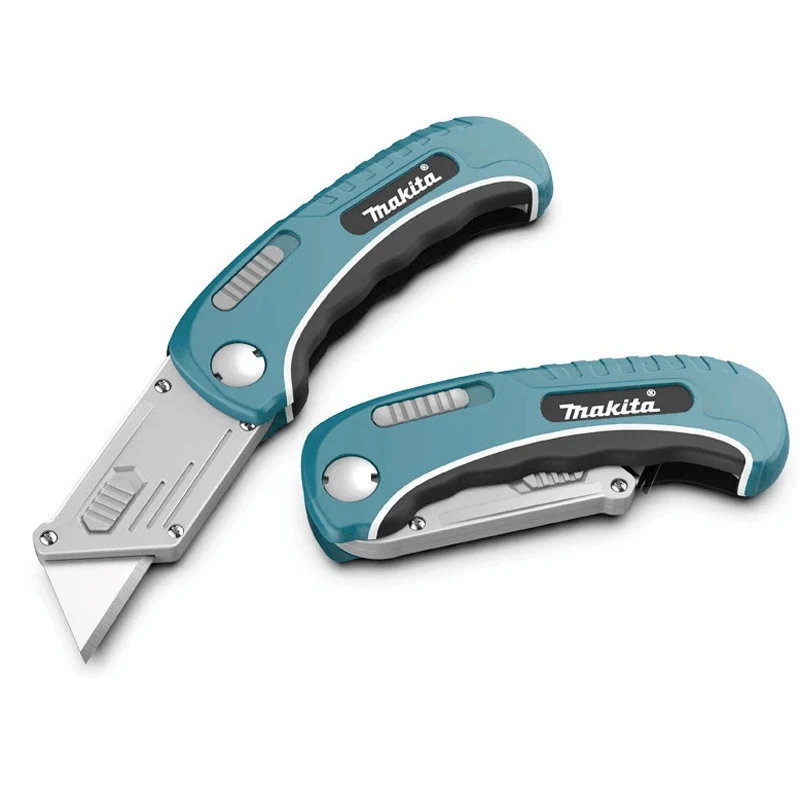 Imagem -05 - Makita Snap-off Utility Knife Carregamento Fácil Lâminas Extras Retráteis Punho de Borracha Confortável Combinação Total de Ferramentas Manuais