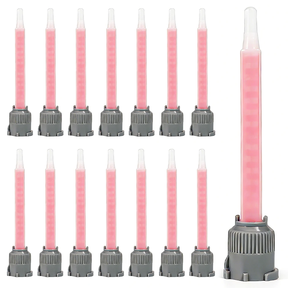 10:1 Square Static Mixing Nozzle Matte Opaque Mix Tip for 50ml AB Epoxy Resin Adhesive Dual Cartridge Glue Gun Dispenser