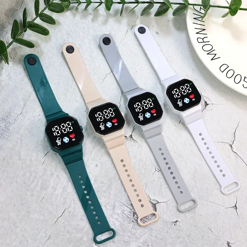 Kids Watches LED Digital Kids Watch Silicone Strap Lightweight Cartoon Electronic Wristwatch Sports Clock for Boy Girls Gifts
