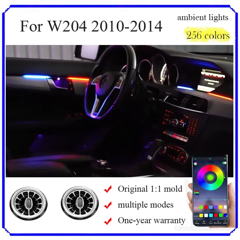 

Светодиодная подсветка Gialulimn для W204 2010-2014 C180 C200 C230 C260 C300 C350 C63 Комплект атмосферных ламп AMG, окружающий свет, 256 цветов
