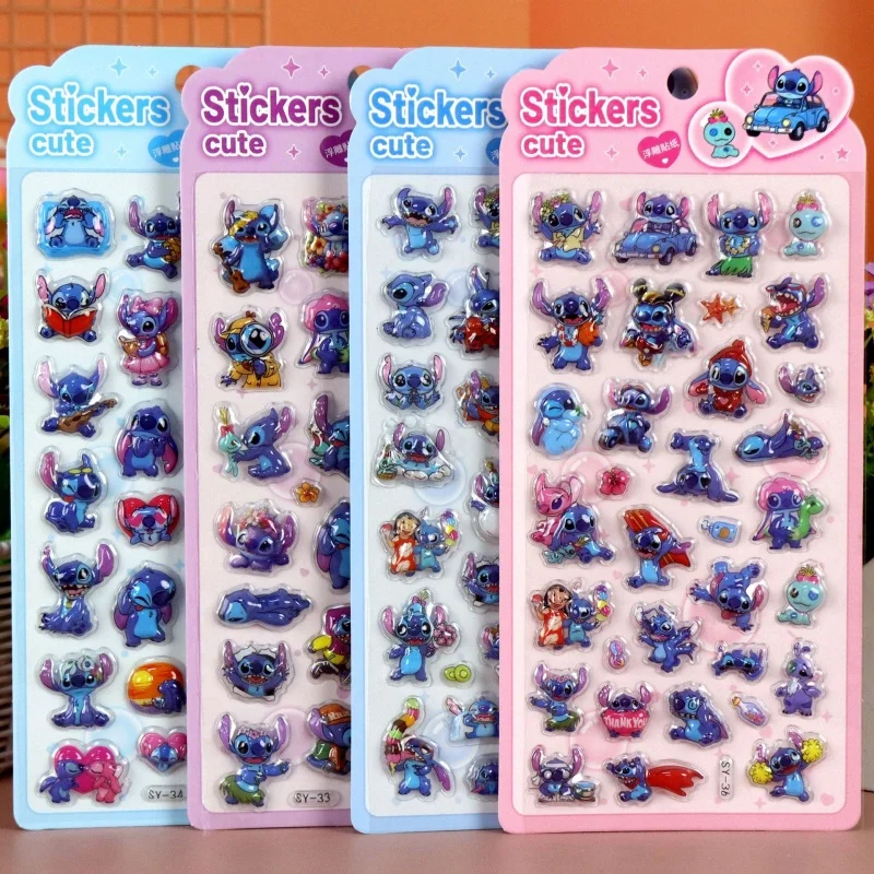 

3d Puffy Relief Stickers Cute Zootopia Judy Nick Stitch Anime Cartoon Diy Craft Scrapbooking Decals For Kids Gift