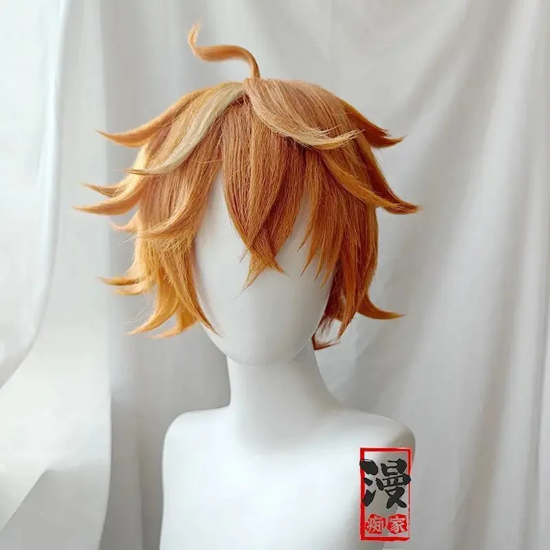 

ff34Styled Game Genshin Impact Childe Tartaglia Cosplay Cartoon Fluffy Highlights Anti-warping Short Hair Wig