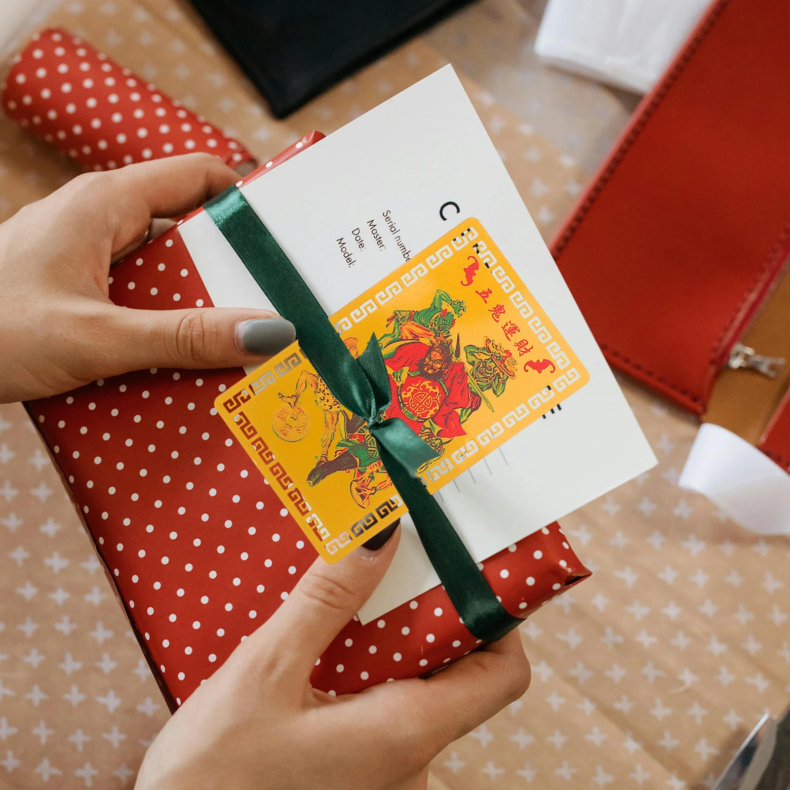 Reichtum Segen Karte Aluminium-Magnesium Legierung Feng Shui Amulett für Schlange Jahr Glücksbringer Karte Viel Glück Fengshui