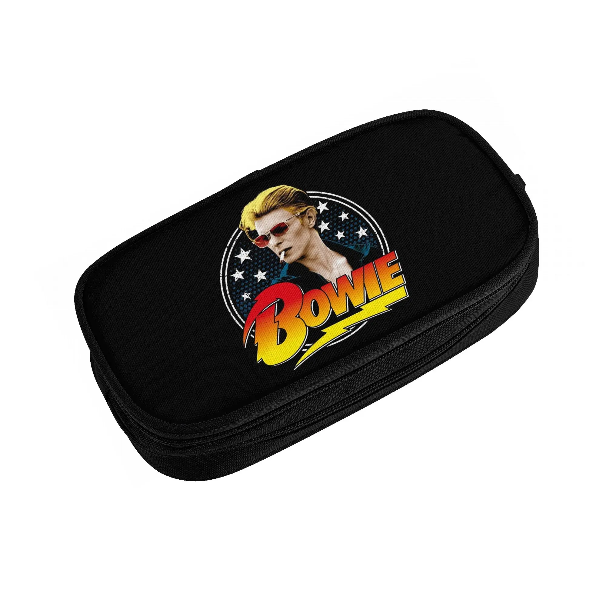 Korean English D-David Hot Singer B-Bowie  Pencil Cases for Girls Boys  Large Storage Pen Box Bag Stationery