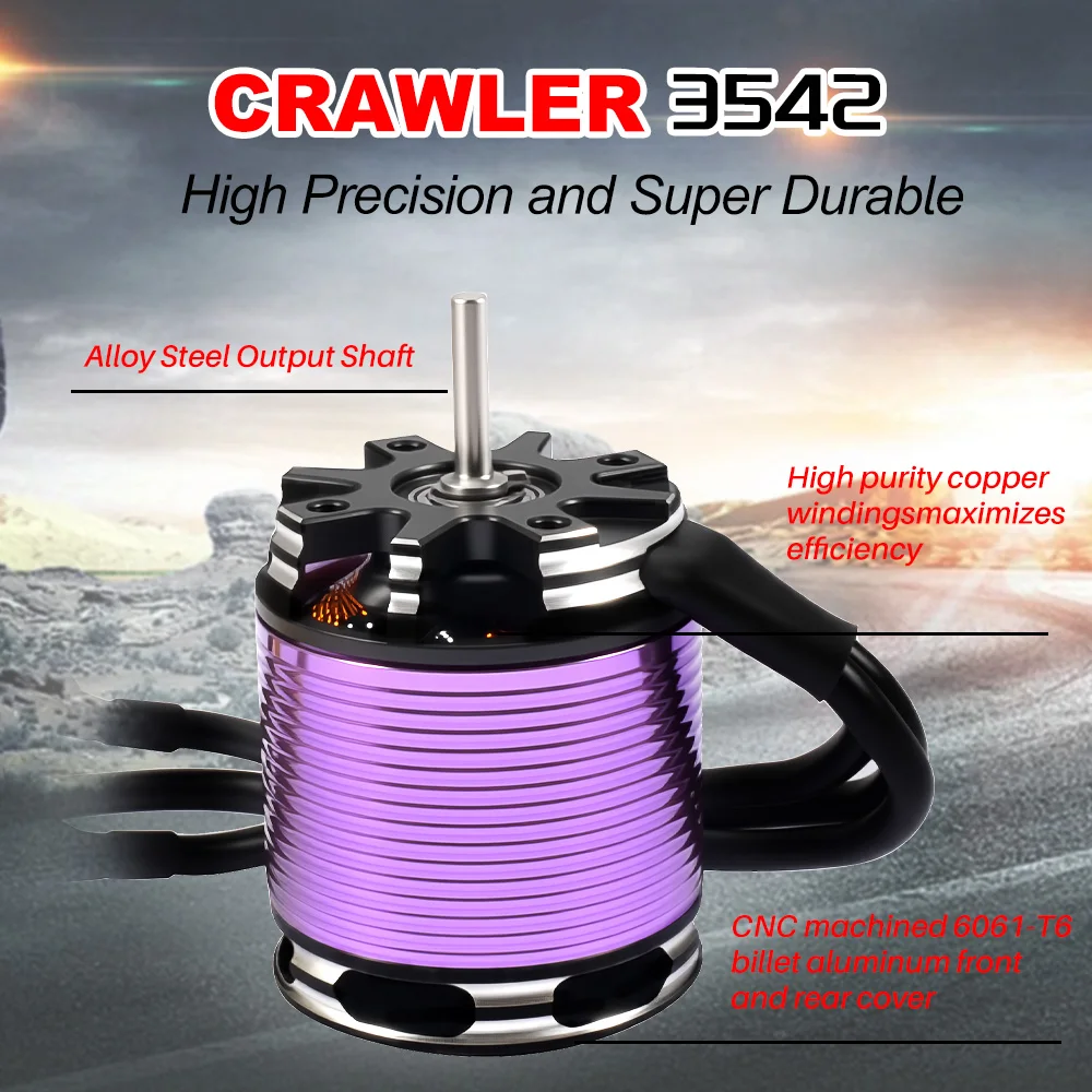 9IMOD Brushless Motor ESC Combo 3542 Outrunner Motor 80A ESC for 1/10 1/12 RC Crawler Car Axial SCX10 Traxxas TRX-4 TRX-6 Tamiya