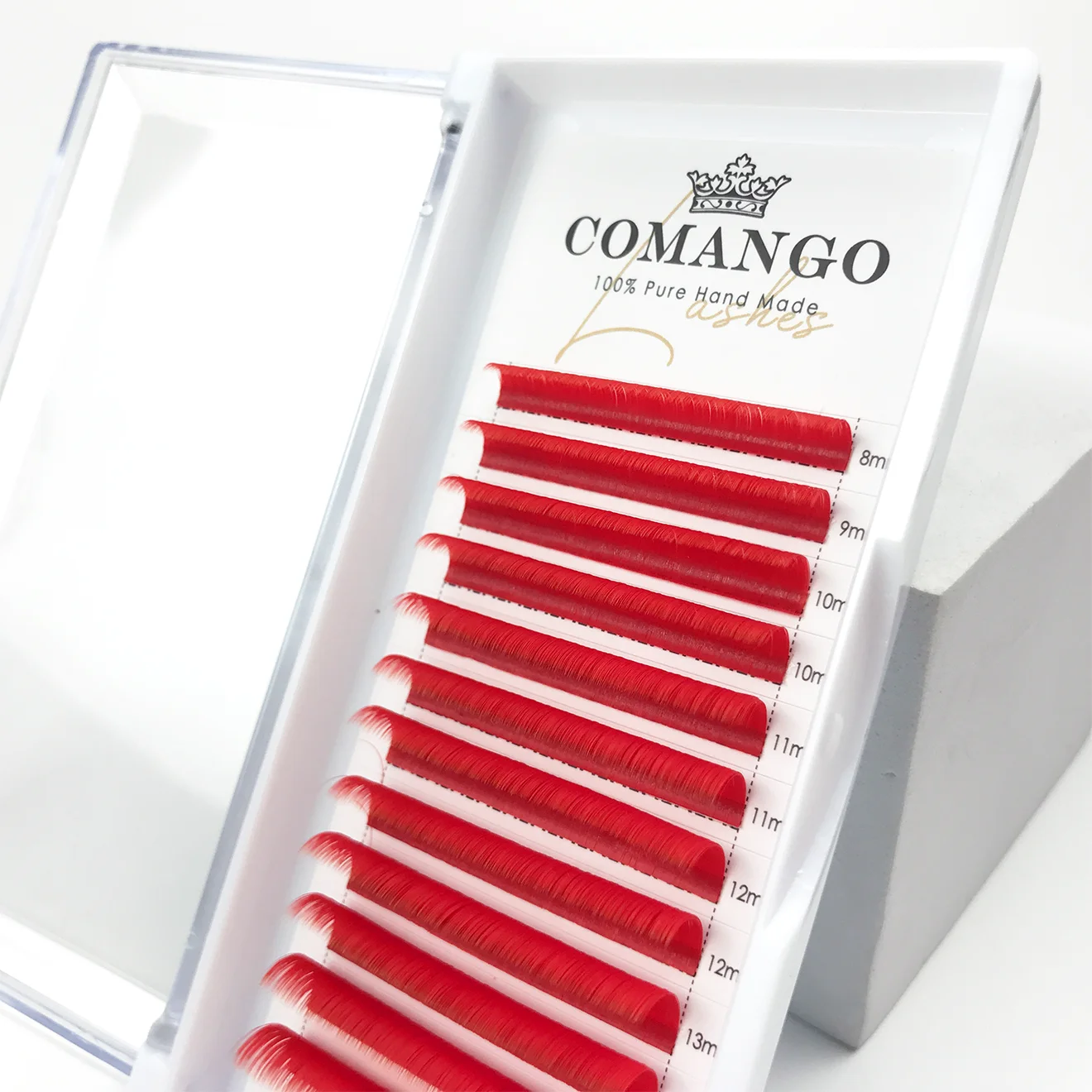 CoMango Super Long 8-15mm Colored Easy Fanning Eyelash Extensions Auto Fans False Eyelashes Makeup Beauty