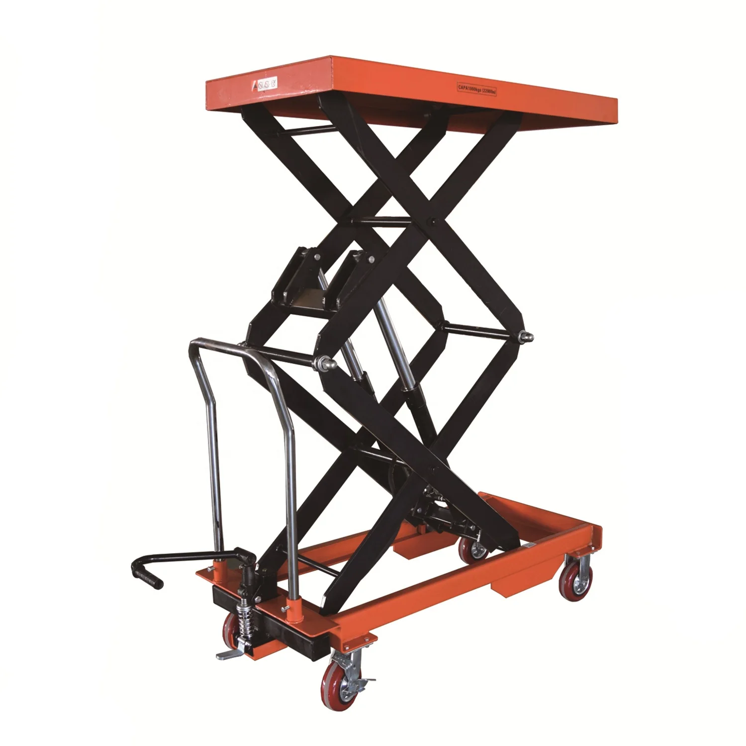 

1ton 1.7M Lift Table Industrial Lifting Platform Manual Scissor Lift Table Mobile Scissor Lifter PTS1000