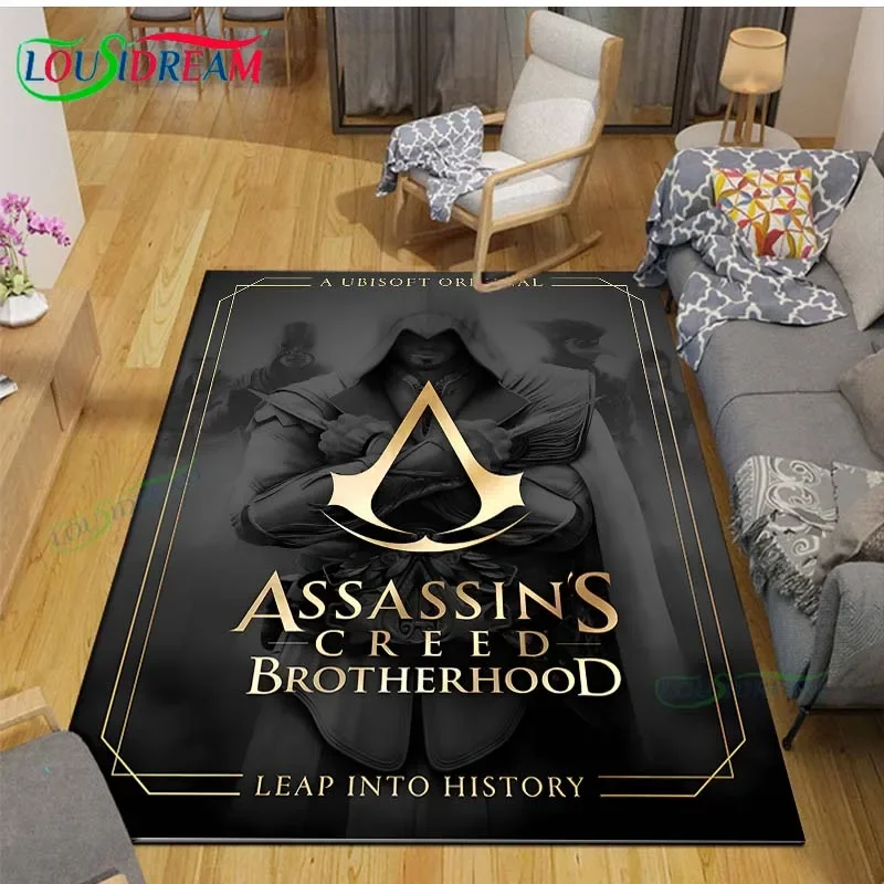 Hot Creed Valhalla Printed Carpet Outdoor Rug Area Rug Non-slip Carpet Bedroom Decor  A-Assassin’ss Carpet for Room Gift