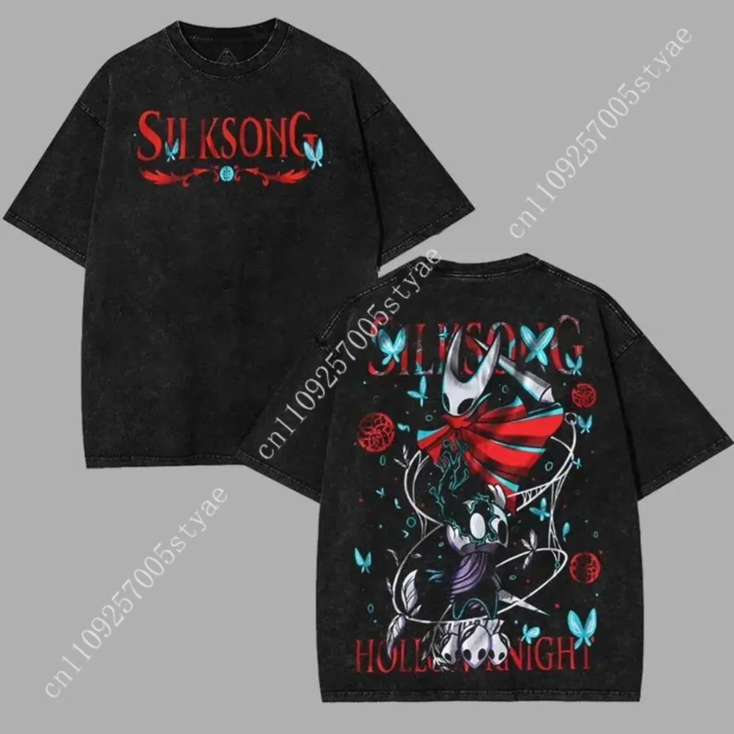 valentine shirts  Washed 2 sided printed T-Shirt anime manga game merch Art Printed Menswear graphic tee Gaming Merch Apparel Cl