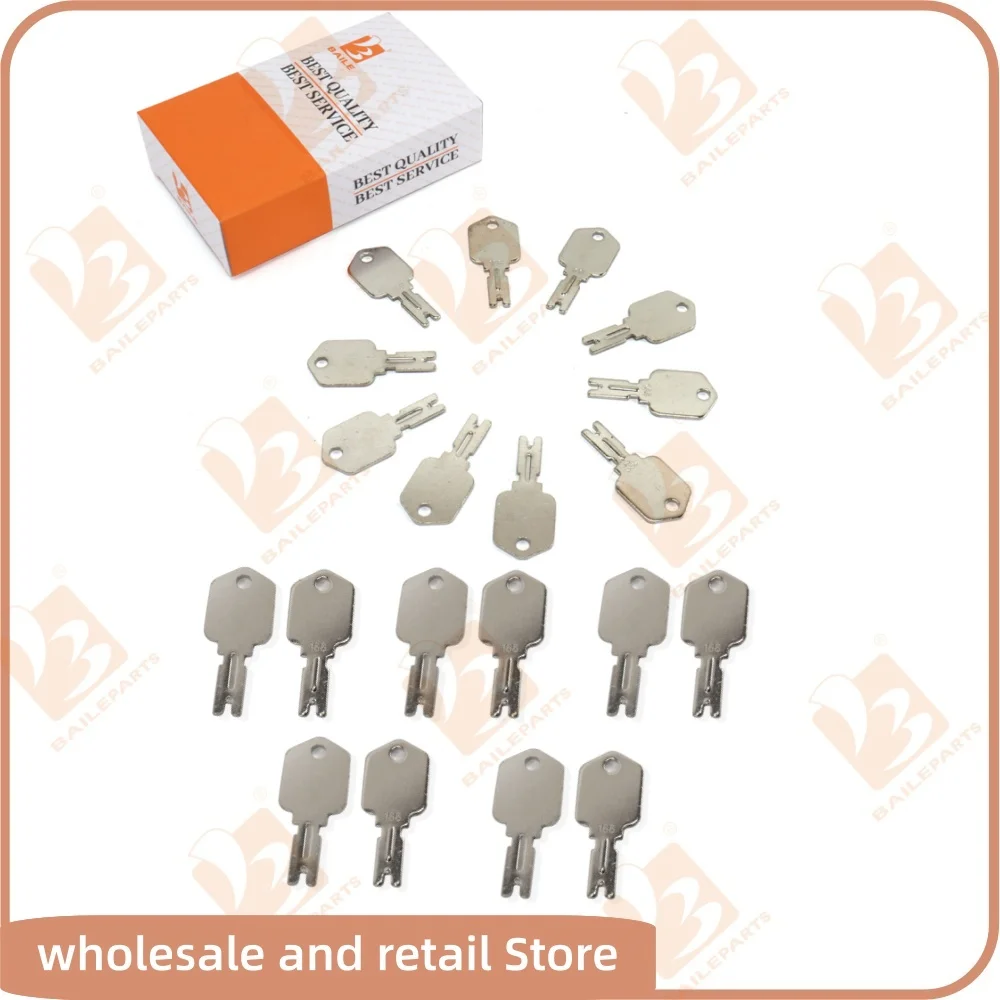 20PCS 6T-2663 Lgnition Keys For Clark Yale Komatsu Hyster Gradall Gehl JLG 166 6T2663 Engine Spare Parts