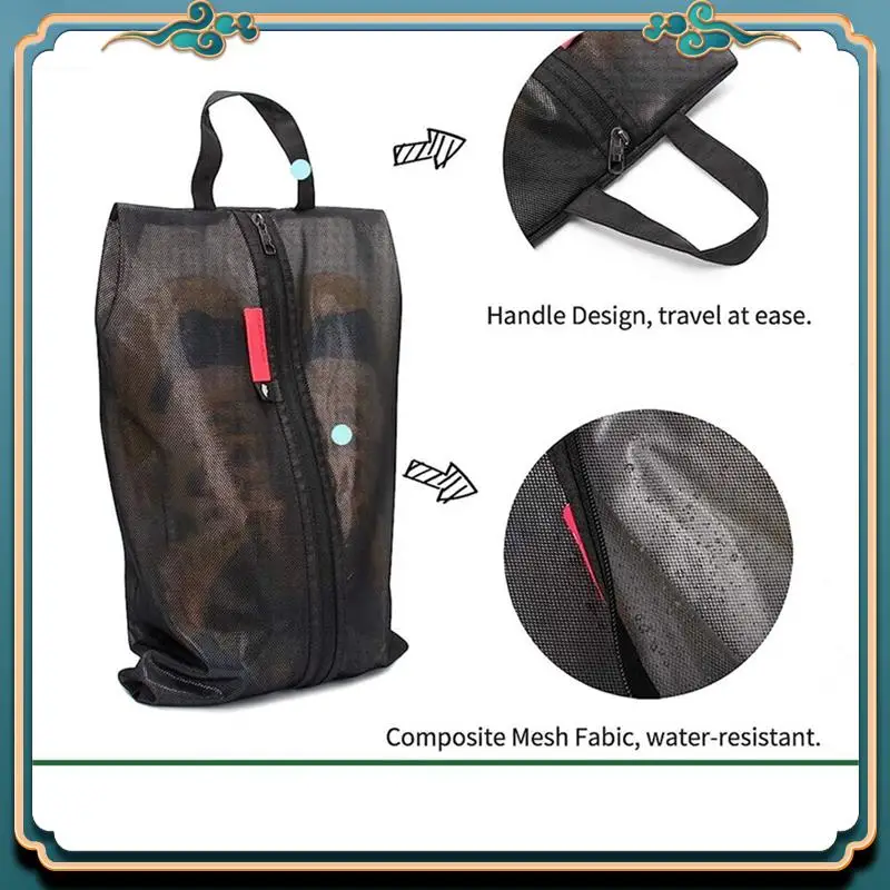 

Водостойкие дорожные сумки для обуви, органайзер для хранения обуви, сумка для обуви на молнии, для мужчин и женщин, прочный, простой в использовании, черный