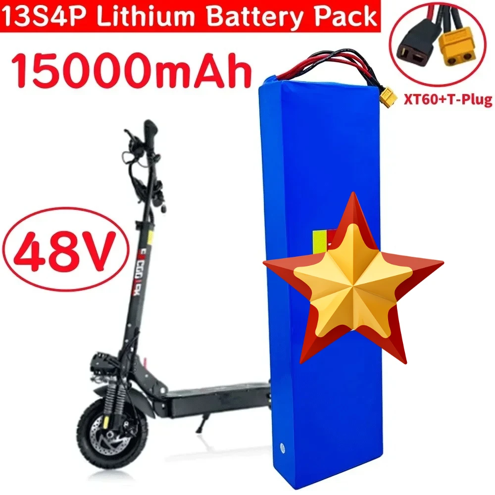 

Новый обновленный аккумулятор 48 В 15 Ач 18650 13S4P для Kugoo M4/M4Pro/M5/M5Pro/Max Speed, сменные литий-ионные аккумуляторы с BMS