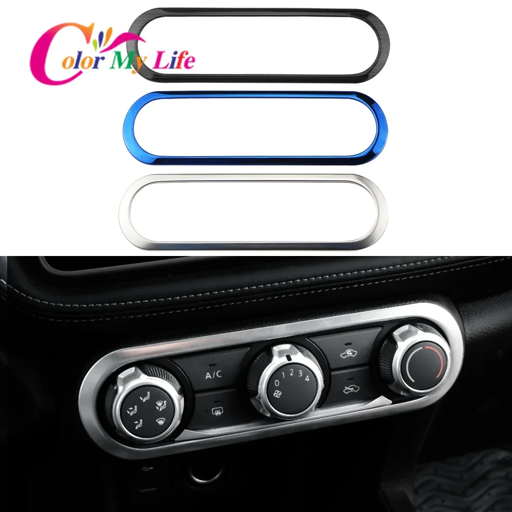 Stainless Steel Car AC Conditioning Panel Cover Trim for Nissan Kicks 2017 - 2022 Air Knob Sticker Accessories