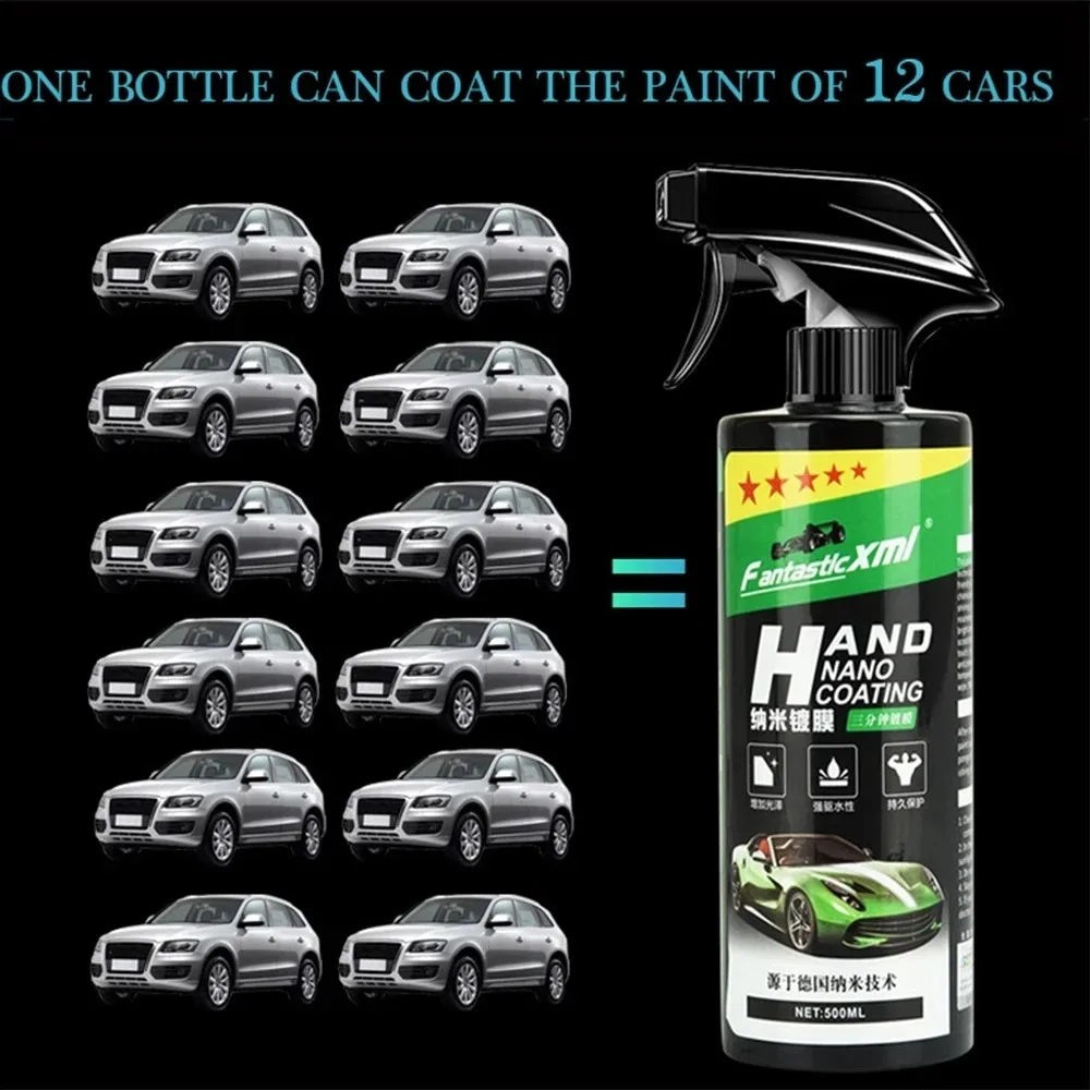 Revêtement de voiture en céramique Nano 500Ml, produits de détail automobile, vernis liquide en Spray, Film de cire, Kit de protection de soins de peinture, accessoires