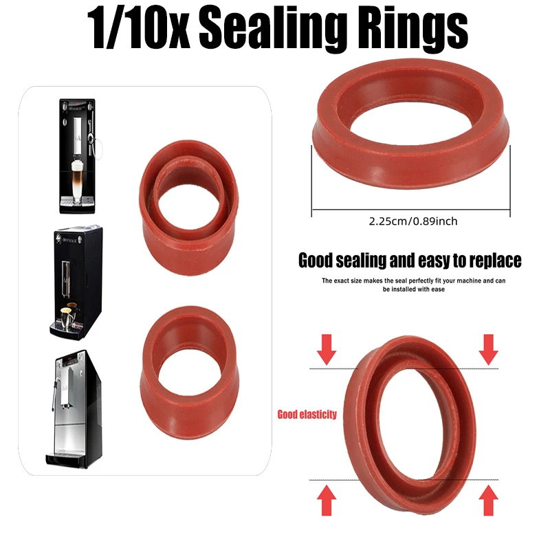 1/10pcs Sealing Rings Coffee Machine Seals For AEG Water Sealing Rings Silicone Texture For Coffee Machine Water Tanks