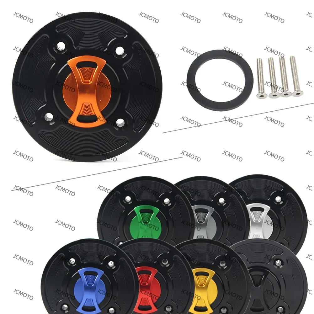 Accessories Fuel Gas Tank Cap Cover Keyless For Kawasaki Ninja 400 650 ZX-6R Z900 Z650 Z4000 Versys 1000 Versys-X 300