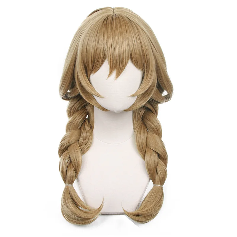 

New Genshin Impact Lisa Cosplay Wig 65cm Brown Linen Wig Cosplay Anime Cosplay Wigs Heat Resistant Synthetic Wigs Halloween