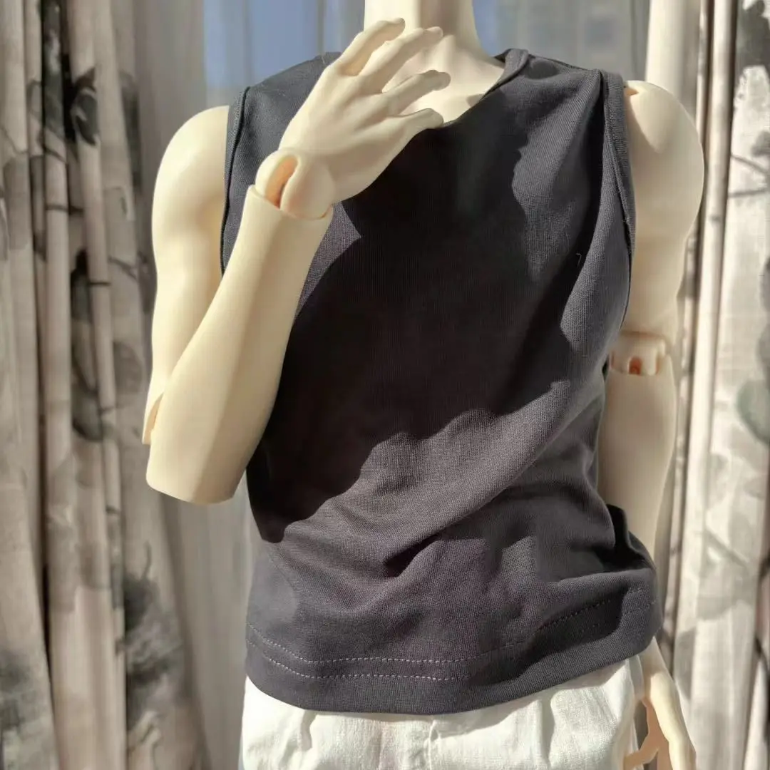 1/4 1/3 roupas de boneca para 45/70/75cm masculino bjd boneca jogar casa manga curta regata vestir-se menina brinquedos boneca acessórios, sem boneca