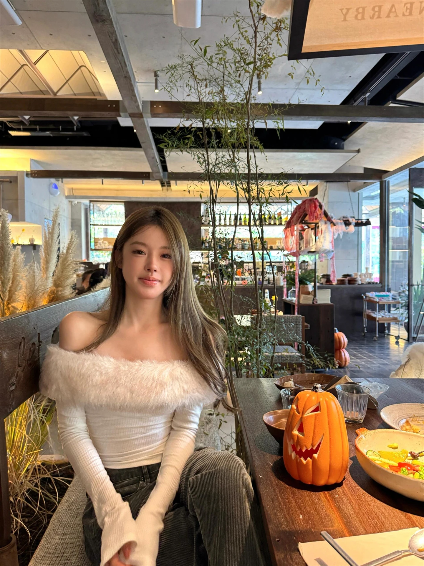 Pure Desire Sle ロング Sve ファーリーニットセーター レディース スリムフィット ショルダーバリングトップ セクシー Sle ソフト素材 デイリーウェア