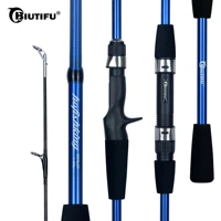 BIUTIFU-Mini caña de pescar giratoria Baitcasting, 4/5 secciones, 1,8/2,1 m, peso de fundición de carbono para viajes, 5-20g, caña de señuelo ultraligera rápida
