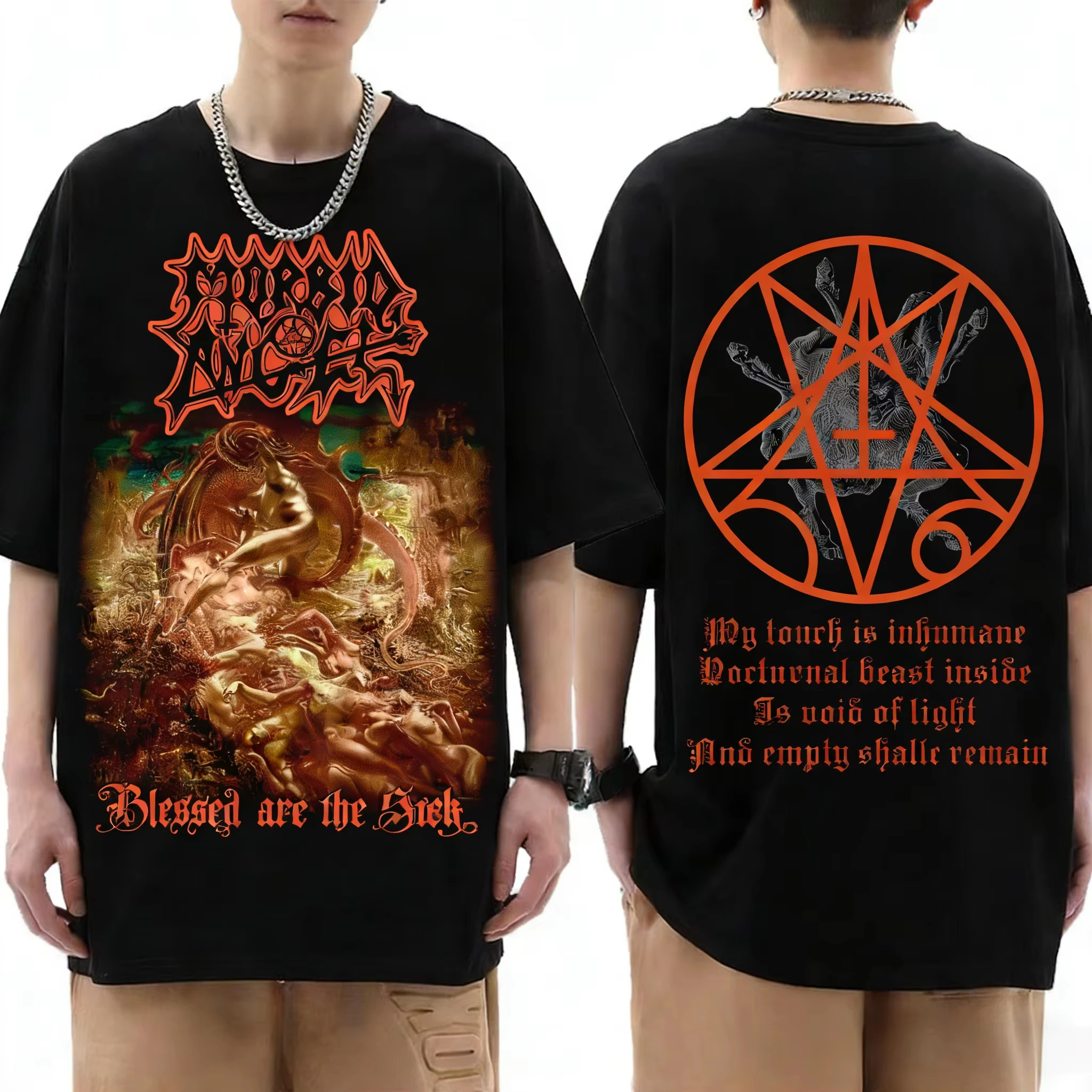 Morbid Angel T-Shirt Blessed Are The Sick 1991 Florida Death Metal Summer pure Cotton Men Women TopStreetwear Casual Trend Y2k