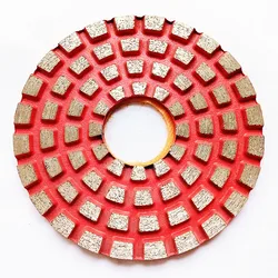 4 inch 100mm  Concrete FIoor Grinding Disc Sintered MetaI Bond PoIishing Pad Dry Wet PoIishing For Concrete Abrasive Disc