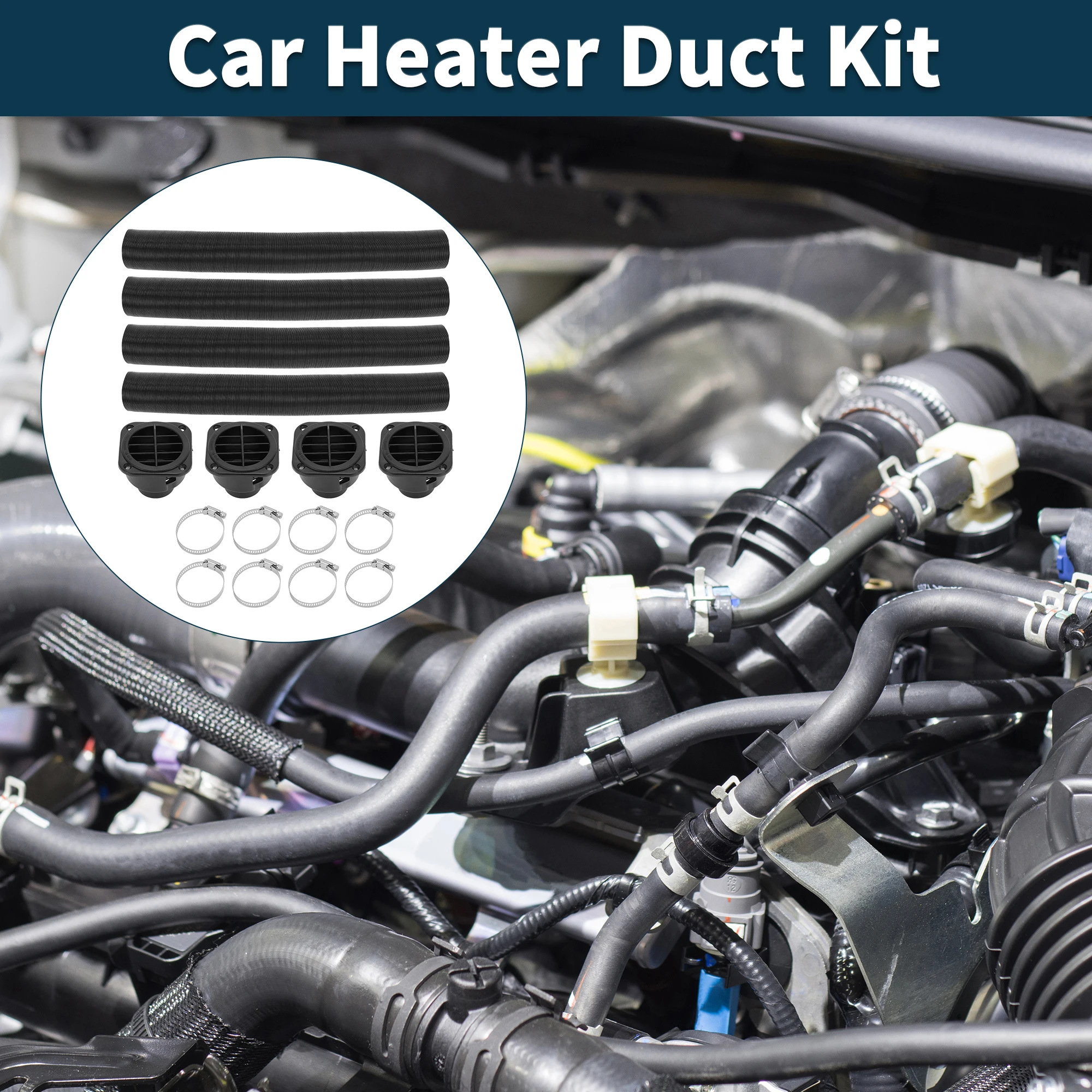 

Комплект воздуховода обогревателя автомобиля UXCELL, внутренний диаметр 42 мм, диаметр 80 см, макс. L, с зажимом для трубы обогревателя