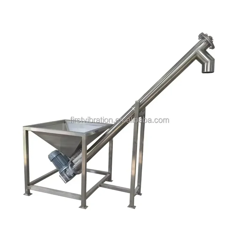 Grain/Soil/Mineral Stainless Steel Small Auger Conveyor with Hopper
