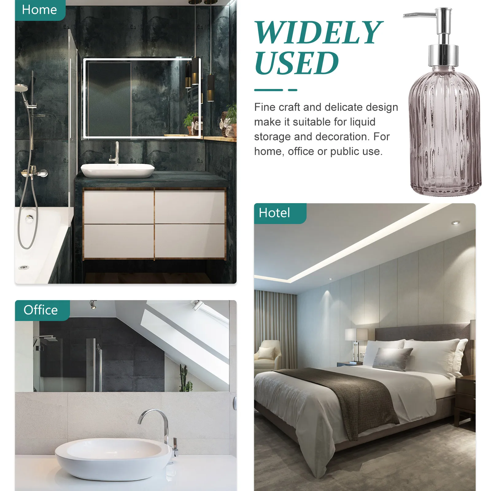 

2Pcs Glass Sub Bottles Premium Quality Pump Dispensers Leakproof Portable Liquid Containers for Household Shampoo Lotion Travel