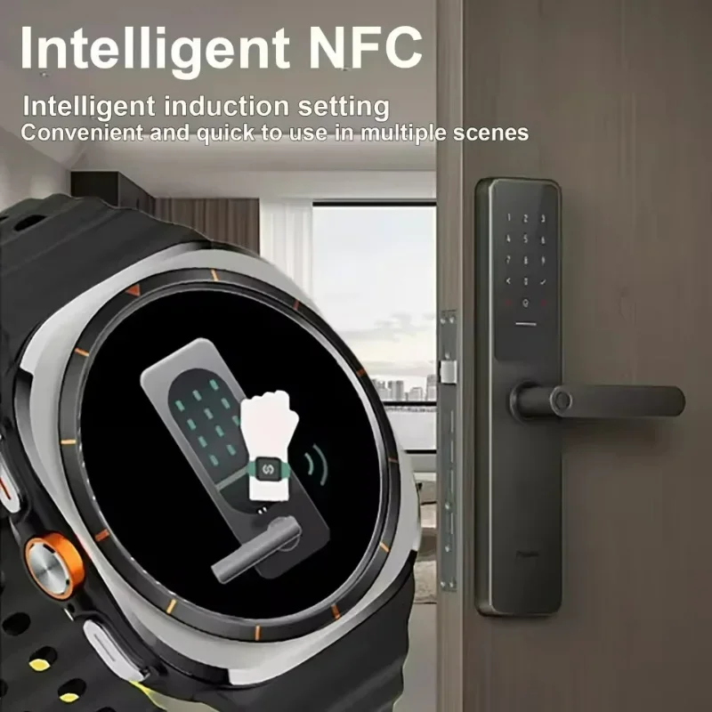 U8 Ultra New 5G SIM Card WiFi Smartwatch NFC GPS Positioning Compass 128GB Smart Watch Men HD 180° Rotating Camera Sport Watch