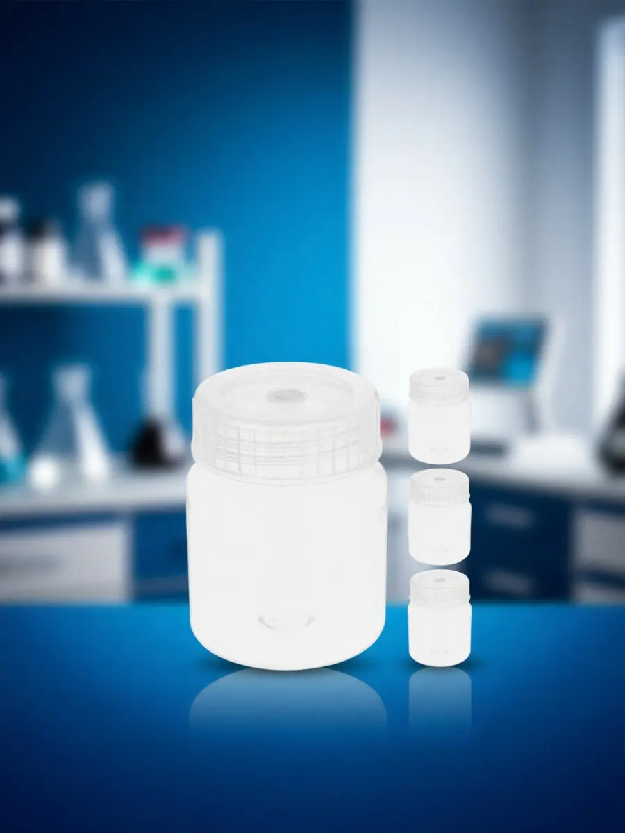 4Pcs Laboratory Bottles Wide Mouth Polypropylene Reagent Containers Leakproof Cap Plant Cell Cultivation Reusable Chemical