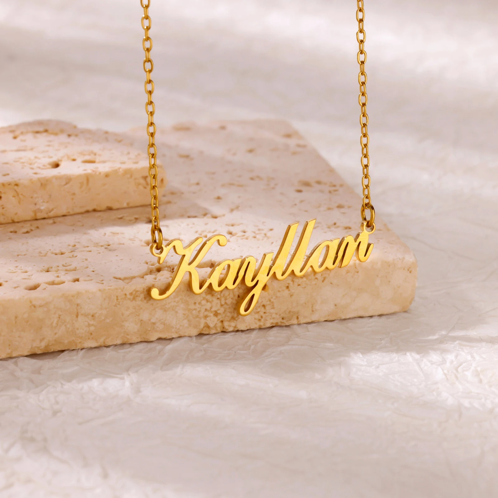 Custom Name Necklaces For Women Men Stainless Steel Customized Necklace Pendant Personalized Neck Chain Jewelry Birthday Gift